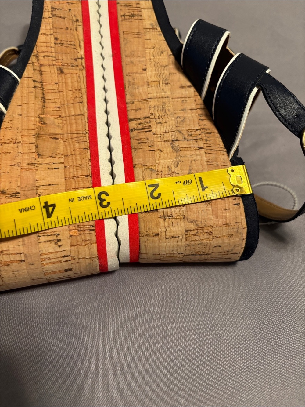 Tommy Hilfiger Navy Leather Logo Thong Sandals - Picture 3 of 8